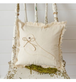 Pillow - Patch Bird With Fringe