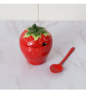 Strawberry Jar With Spoon