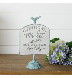 Fresh Flower Market - Pedestal Sign
