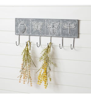 Embossed Insects Wall Hanging With Hooks