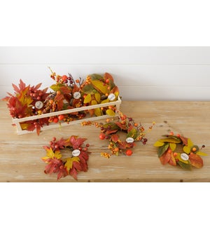 Crate Of 9 Fall Wreath Ornaments