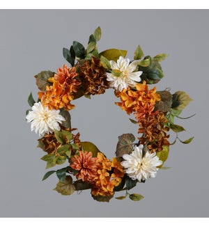 Wreath - Chrysanthemums and Hydrangeas