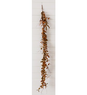 Garland - Rust And Tan Fall Leaves, Twig Accents