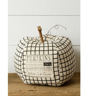 Window Pane Check Pumpkin With Patch