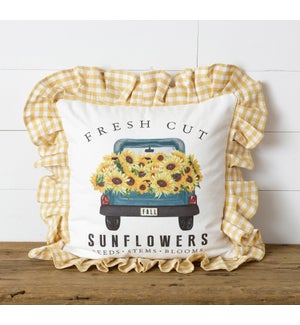 Fresh Cut Sunflowers Two Sided Pillow