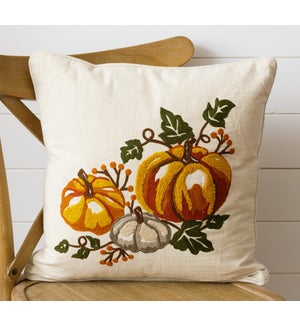 Embroidered Pillow - Pumpkin Patch