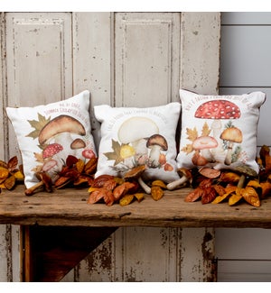 Mini Pillows - Fall Forage Mushrooms