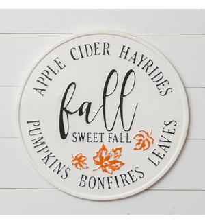 Round Sign - Fall Sweet Fall
