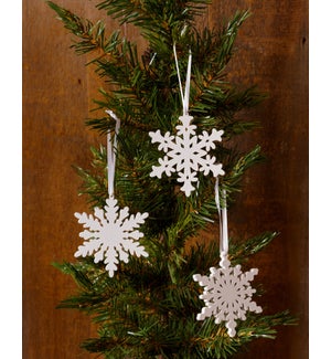 Ornaments - Glittery Snowflakes