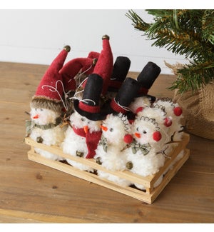Fluff N Family - Plush Snowmen In A Crate