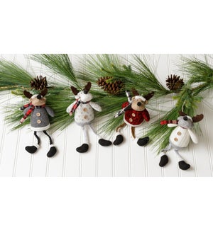 Plush Reindeer Ornaments