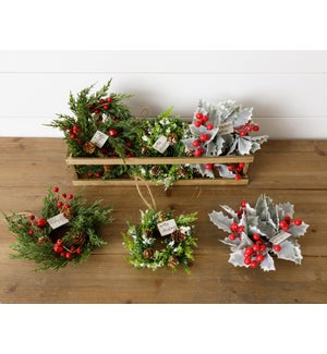 Crate Of 9 Wreath Ornaments