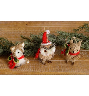 Ornaments - Owl, Fox, Mouse