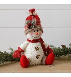 Cozy Friends Snowman Sitting With Knit Cap