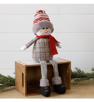 Snow Buddies - Snowman Sitter With Knit Hat