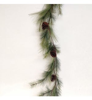 Garland - Long Pine Needles W/Pinecones