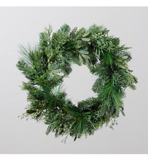 Wreath - Winter Evergreens, Cedar, Juniper Berries