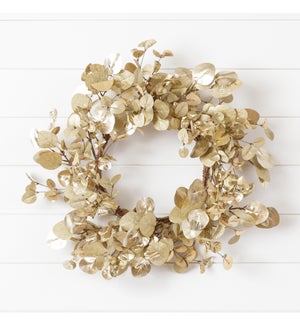 Wreath - Shiny And Shimmer Gold Eucalyptus