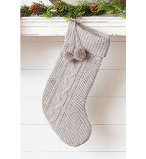 Stocking - Gray Knit