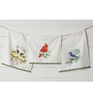 Winter Birds Tea Towels