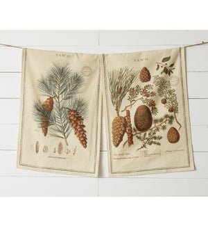 Winter Botanical Tea Towels