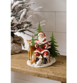 Santa Reading in the Forest, Figurine