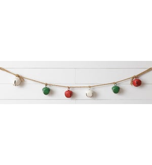Garland - Red, Green and White Bells