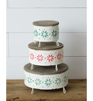 Decorative Stands - Fair Isle, Red and Green
