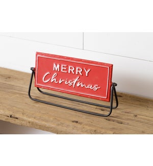Two-Sided Metal Sign - Merry Christmas, Gather