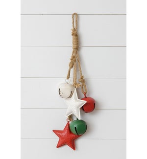 Hanging Metal Stars and Bells