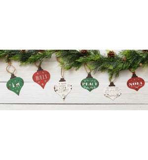 Ornaments - Christmas Sayings, Assorted
