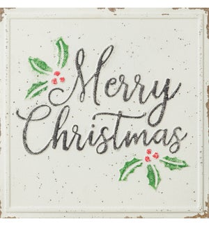 Embossed Sign - Merry Christmas