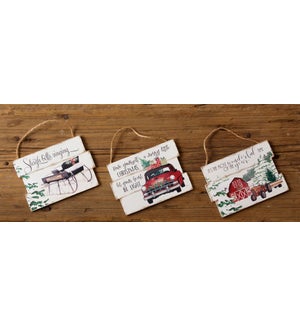 Hanging Signs - Truck, Tractor, Sleigh