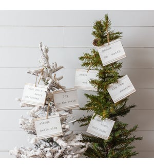 Ornaments - Beadboard, Winter Quotes