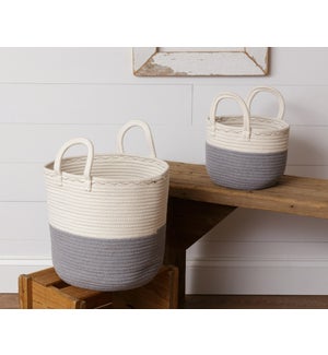 Two Tone Rope Baskets