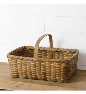 Chipwood Basket With Handle, Large