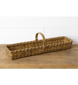 Rectangle Chipwood Basket With Handle
