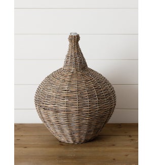 Willow Demijohn With Glass Top