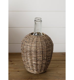Willow Demijohn With Glass Bottle