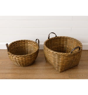 Round Chipwood Baskets