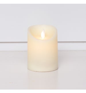 Candle - LED Ivory Flickering Pillar, Sm