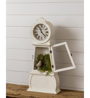 Tabletop Distressed Grandfather Clock