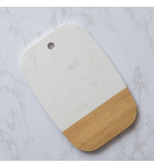 Faux Marble And Acacia Serving Board