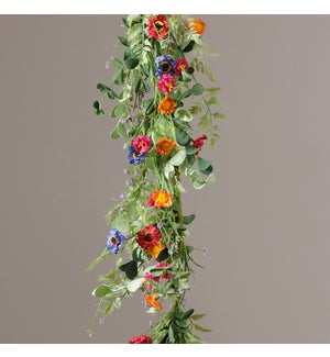 Garland - Assorted Colors Of Daisies, Greens