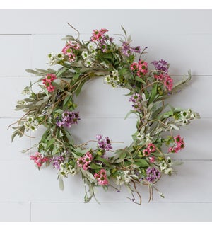 Wreath - Asst Color Mini Daisies, Sage, Foliage
