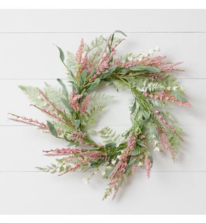 Wreath - Mauve And Pink Asst Spikes, Foliage