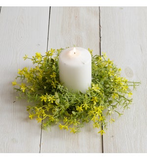 Candle Ring - Yellow Mini Flowers
