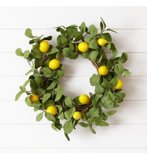 Wreath - Twig Base, Lemons And Foliage