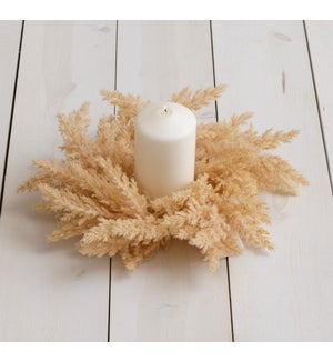 Candle Ring - Beige Pampas
