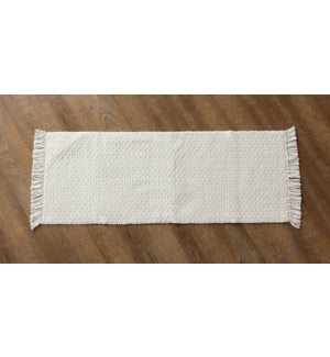 Woven Cotton Table Runner With Fringe